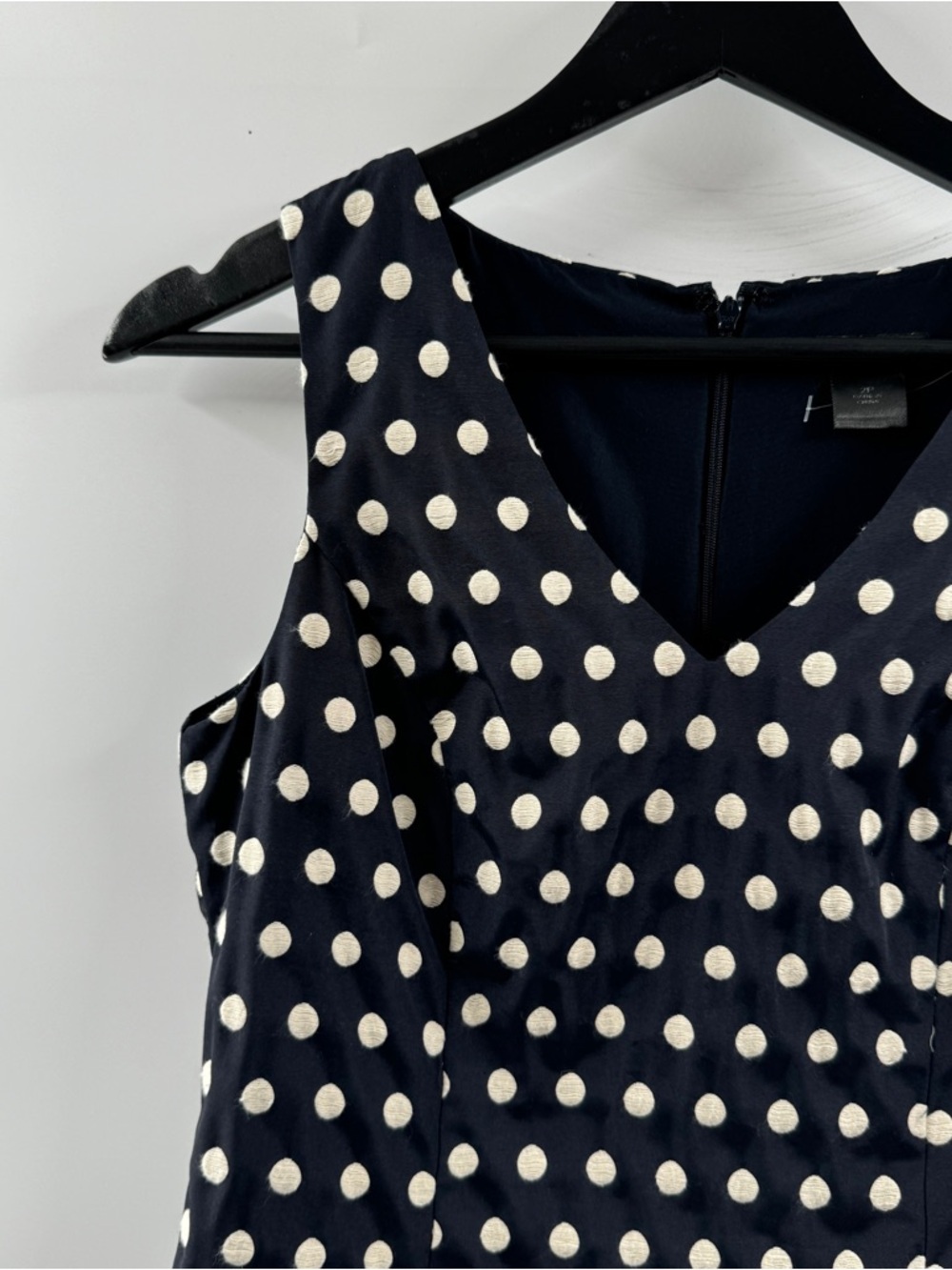 Ann Taylor Petite Navy Polka Dot Dress – Women’s 2P - Picture 2 of 8